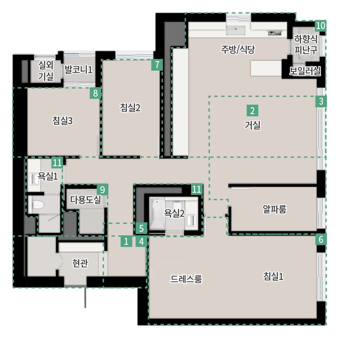 122㎡ 확장기본형 평면