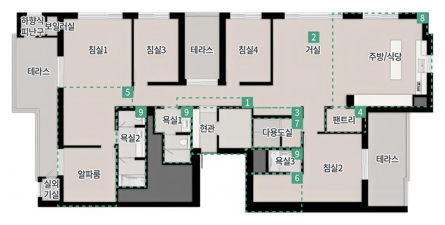 180㎡A 확장기본형 평면